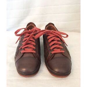 PIKOLINOS Sz 9.5 2 Tone Leather Lazer Cut Sneakers